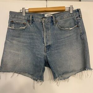 Agolde Light Blue Jean Shorts